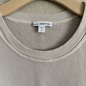 James Perse French Terry Short Sleeve Sweatshirt